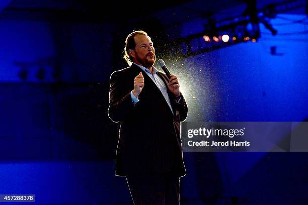 Of Salesforce.com Marc Benioff attends the launch of i.amPULS at Dreamforce 2014 on October 15, 2014 in San Francisco, California.
