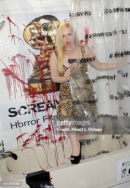Actress Jessica Cameron arrives for ScreamFest 2014 "See No Evil 2" Screening held at TCL Chinese 6 Theatres on October 15, 2014 in Hollywood,...