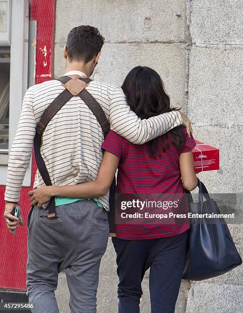 Raquel del Rosario, her husband Pedro Castro and their son Leo Castro are seen on October 13, 2014 in Madrid, Spain.