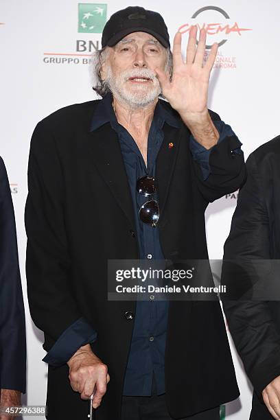 Tomas Milian attends the 'Rome Film Festival Opening Photocall' during the 9th Rome Film Festival at the Auditorium Parco Della Musica on October 16,...