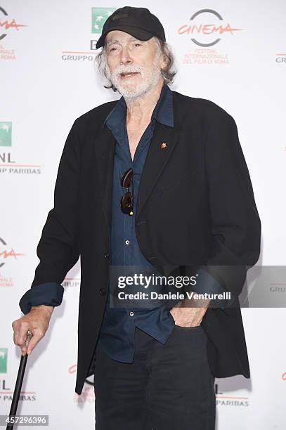 Tomas Milian attends the 'Rome Film Festival Opening Photocall' during the 9th Rome Film Festival at the Auditorium Parco Della Musica on October 16,...