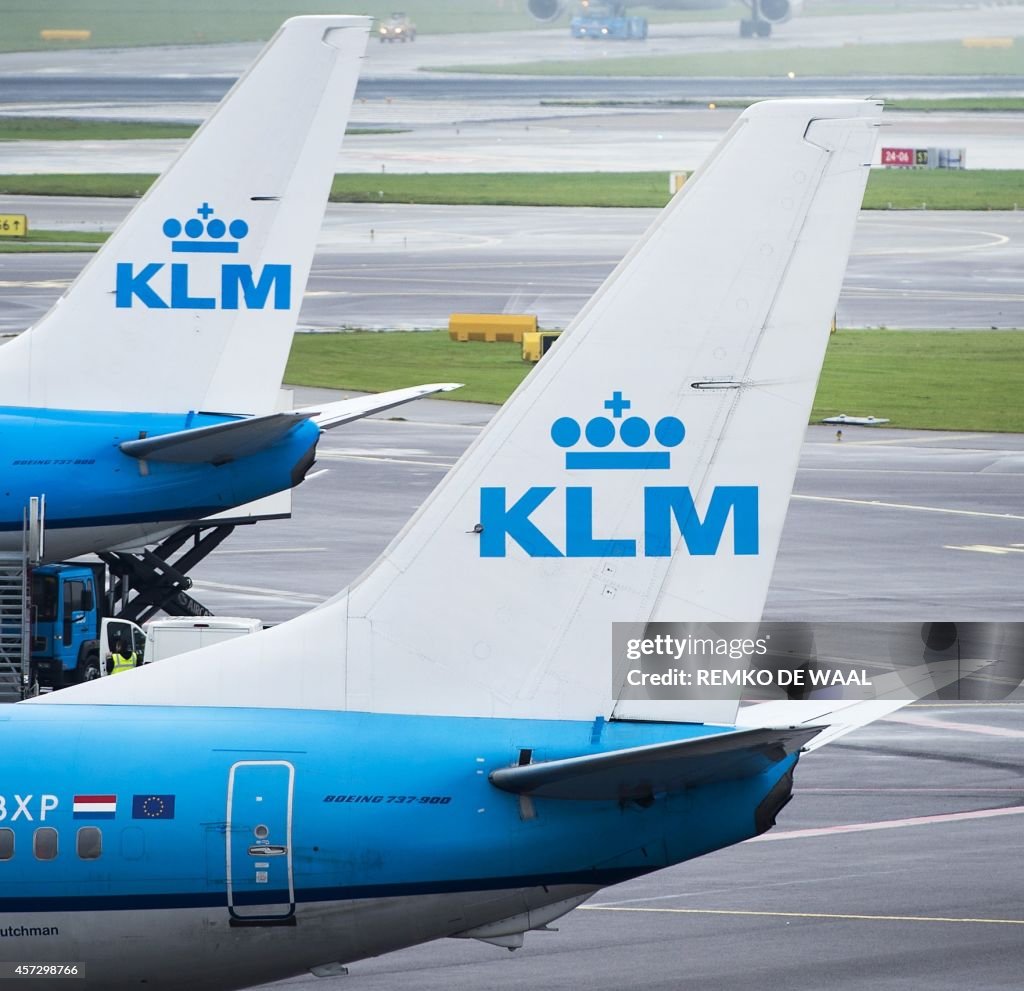 NETHERLANDS-TRANSPORT-PLANE-KLM SCHIPHOL