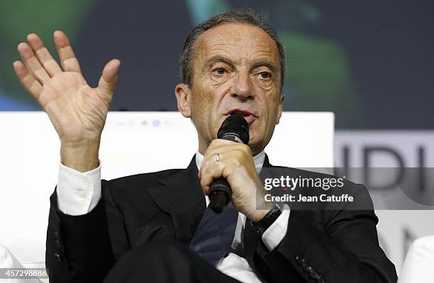 Henri Proglio, CEO of EDF participates at the 'World Summit Of Regions For Climate' at Palais d'Iena on October 11, 2014 in Paris, France.