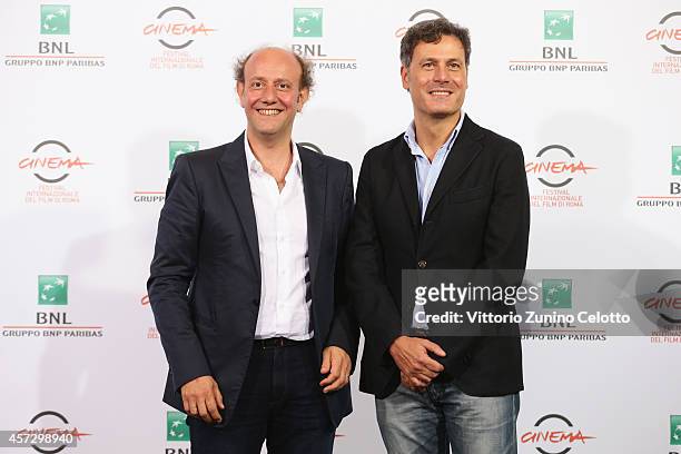 Ale & Franz attend the 'Soap Opera' Photocall during The 9th Rome Film Festival at the Auditorium Parco Della Musica on October 16, 2014 in Rome,...