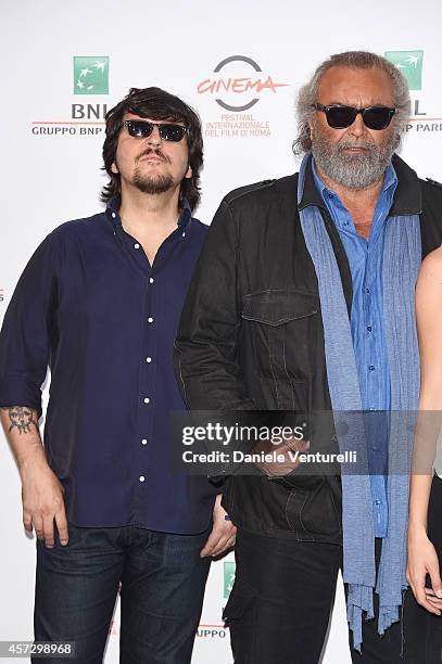 Ricky Memphis and Diego Abatantuono attend the 'Soap Opera' Photocall during The 9th Rome Film Festival at the Auditorium Parco Della Musica on...