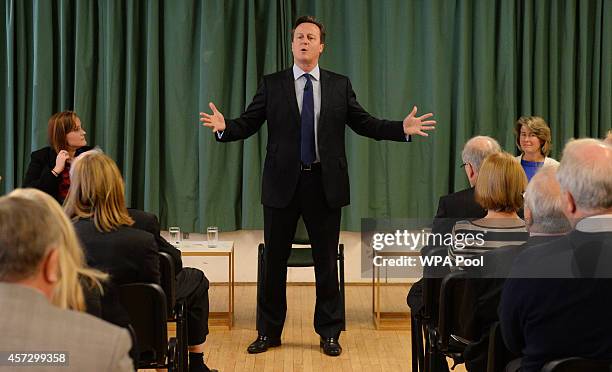 Prime Minister David Cameron introduces the Conservative Party's two applicants councillors Anna Firth and Kelly Tolhurst for their nomination in the...