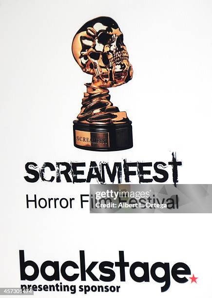 Signage at ScreamFest 2014 "See No Evil 2" Screening held at TCL Chinese 6 Theatres on October 15, 2014 in Hollywood, California.