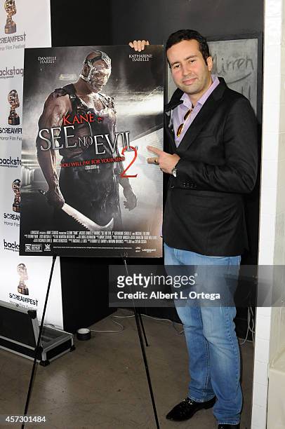 Actor Paul Tirado arrives for ScreamFest 2014 "See No Evil 2" Screening held at TCL Chinese 6 Theatres on October 15, 2014 in Hollywood, California.