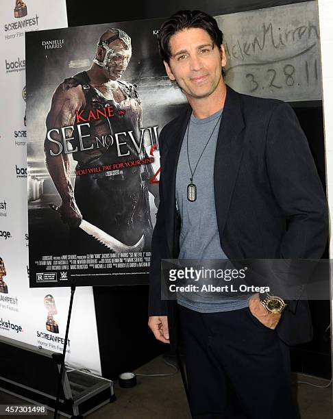 Actor Russ Russo arrives for ScreamFest 2014 "See No Evil 2" Screening held at TCL Chinese 6 Theatres on October 15, 2014 in Hollywood, California.