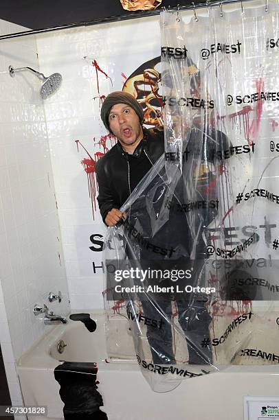 Artist/musician Neil D'Monte arrives for ScreamFest 2014 "See No Evil 2" Screening held at TCL Chinese 6 Theatres on October 15, 2014 in Hollywood,...