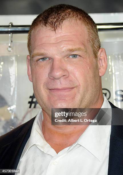 Actor/WWE Wrestler Glenn Jacobs AKA Kane arrives for ScreamFest 2014 "See No Evil 2" Screening held at TCL Chinese 6 Theatres on October 15, 2014 in...
