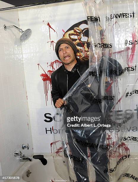 Artist/musician Neil D'Monte arrives for ScreamFest 2014 "See No Evil 2" Screening held at TCL Chinese 6 Theatres on October 15, 2014 in Hollywood,...