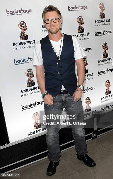 Actor Kaj - Erik Eriksen arrives for ScreamFest 2014 "See No Evil 2" Screening held at TCL Chinese 6 Theatres on October 15, 2014 in Hollywood,...