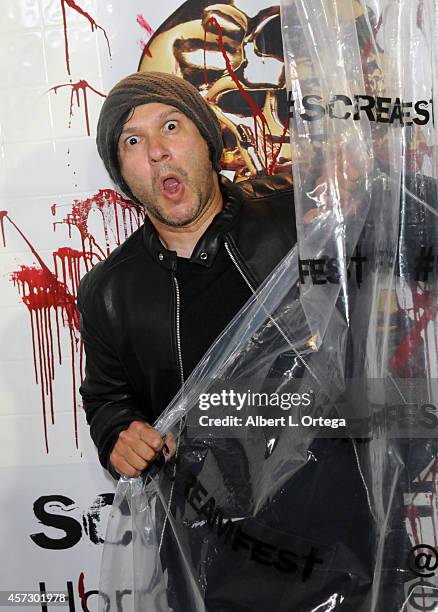 Artist/musician Neil D'Monte arrives for ScreamFest 2014 "See No Evil 2" Screening held at TCL Chinese 6 Theatres on October 15, 2014 in Hollywood,...