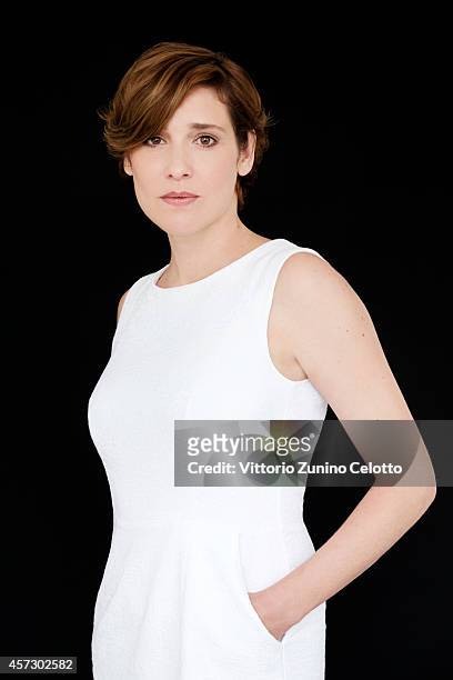 Actress Angeliki Papoulia is photographed for Self Assignment on August 11, 2014 in Locarno, Switzerland.