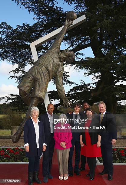 David Sheepshanks, Chairman of St George's Park, Julie Harrington, Dave Regis, Vivien Mallock, Viv Anderson, Shaun Campbell of the Arthur Wharton...