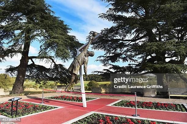 The Arthur Wharton Statue is unveiled at St George's Park on October 16, 2014 in Burton-upon-Trent, England.Arthur Wharton was the world's first...