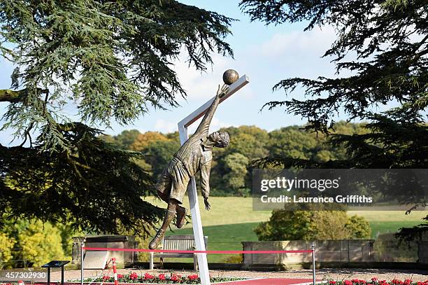 The Arthur Wharton Statue is unveiled at St George's Park on October 16, 2014 in Burton-upon-Trent, England.Arthur Wharton was the world's first...