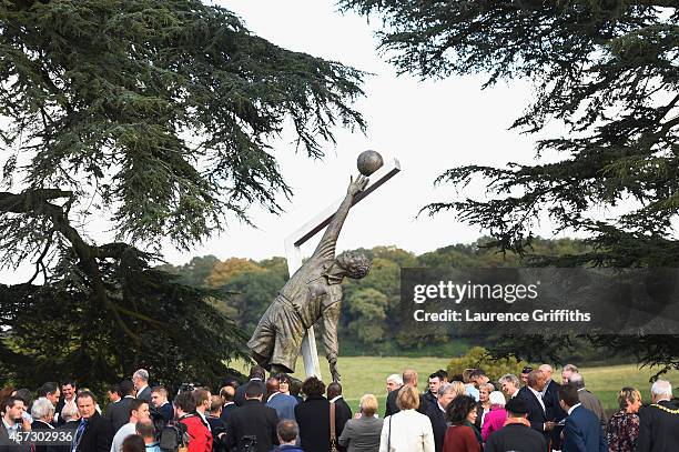 The Arthur Wharton Statue is unveiled at St George's Park on October 16, 2014 in Burton-upon-Trent, England.Arthur Wharton was the world's first...