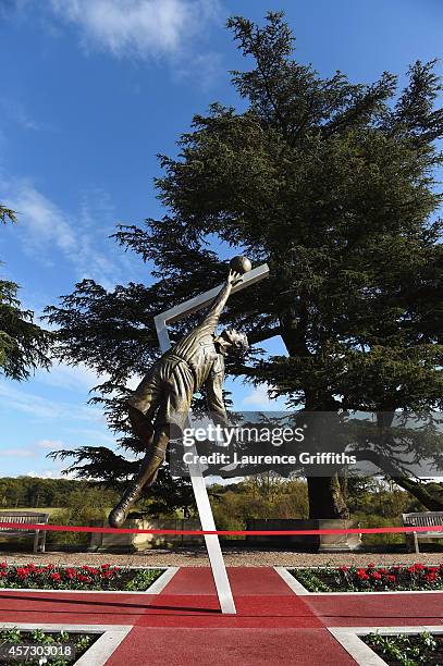 The Arthur Wharton Statue is unveiled at St George's Park on October 16, 2014 in Burton-upon-Trent, England.Arthur Wharton was the world's first...