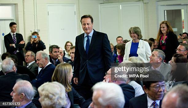 Prime Minister David Cameron arrives with the Conservative Party's two applicants councillors Anna Firth and Kelly Tolhurst for their nomination in...