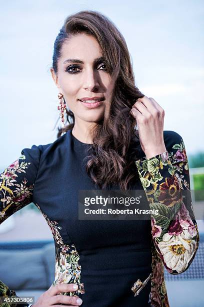 Actress Caterina Murino is photographed for Self Assignment on September 3, 2014 in Venice, Italy.