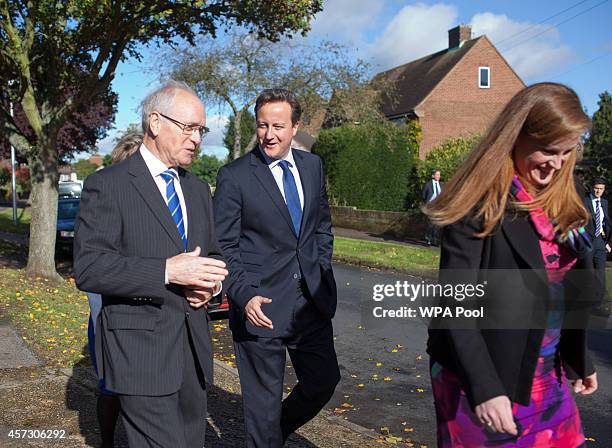 Prime Minister David Cameron arrives to introduce the Conservative Party's two applicants councillors Anna Firth and Kelly Tolhurst for their...