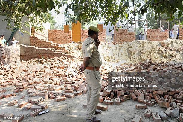 At least one student killed and 23 school children received injuries when an under construction wall of a building collapsed on them, at Barola...