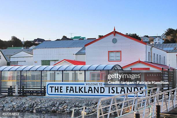 welcome to the falkland islands! - falkland islands ストックフォトと画像