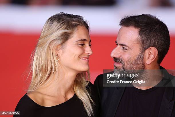 Fausto Brizzi and Claudia Zanella attend the Rome Film Festival Opening and 'Soap Opera' Red Carpet during the 9th Rome Film Festival at Auditorium...