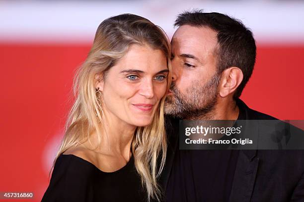 Fausto Brizzi and Claudia Zanella attend the Rome Film Festival Opening and 'Soap Opera' Red Carpet during the 9th Rome Film Festival at Auditorium...