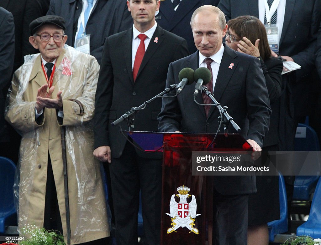 Russian President Vladimir Putin On A One Day Visit In Belgrade