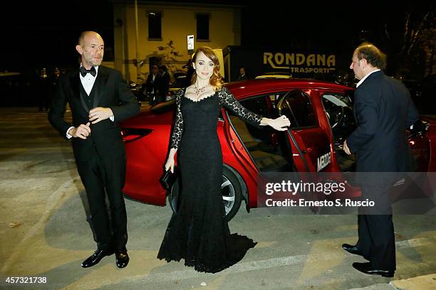 Alessandro Genovesi , Chiara Francini and Alessandro Besentini attend the 'Rome film festival Opening Party' on October 16, 2014 in Rome, Italy.