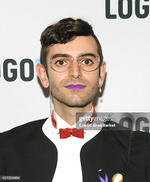 Jacob Tobia attends "Laverne Cox Presents: The T Word" Logo TV Premiere Party & Screening at Paramount Screening Room at the Viacom Building on...