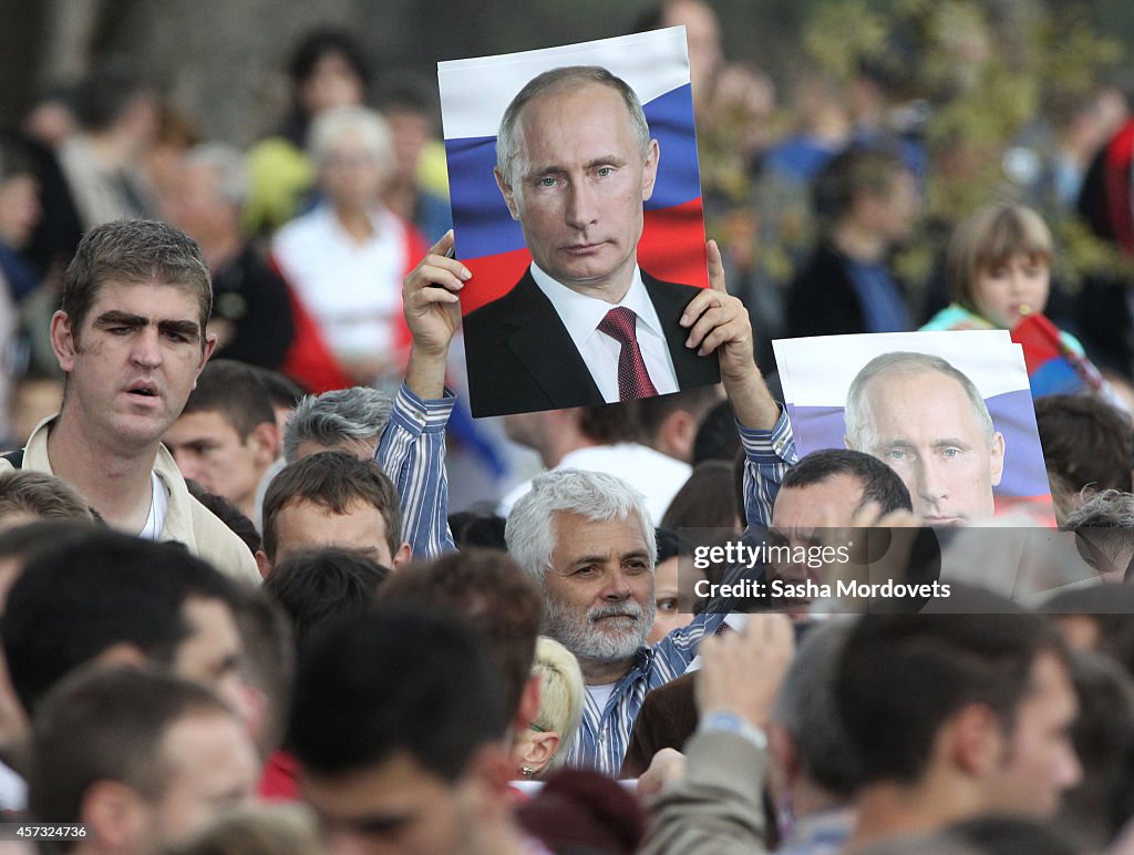 Russian President Vladimir Putin On A One Day Visit In Belgrade