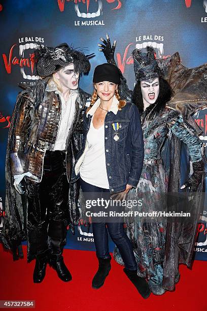 Helene de Fougerolles attends 'Le Bal Des Vampires' : Premiere at Theatre Mogador on October 16, 2014 in Paris, France.