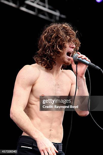 Jonny Hawkins from Nothing More performs during the "Louder Than Life" Music Festival in Champions Park on October 05, 2014 in Louisville, Kentucky.