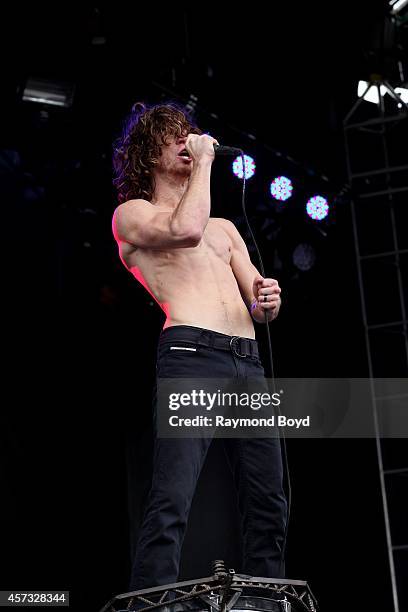 Jonny Hawkins from Nothing More performs during the "Louder Than Life" Music Festival in Champions Park on October 05, 2014 in Louisville, Kentucky.