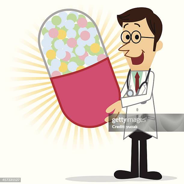 illustrations, cliparts, dessins animés et icônes de médecin tenant gros médecine - auscultation-au-stéthoscope