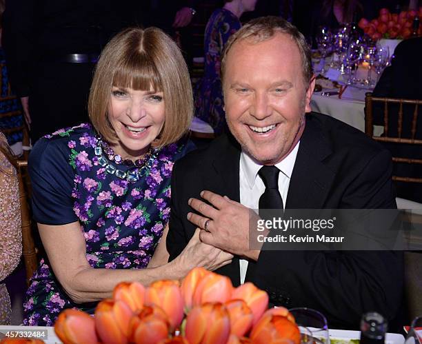 Editor-in-Chief of American Vogue Anna Wintour and Michael Kors attend God's Love We Deliver, Golden Heart Awards on October 16, 2014 in New York...