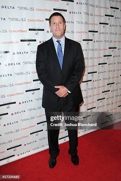 Honoree Kevin Mayer from the Walt Disney Company arrives at the CoachArt Gala Of Champions at The Beverly Hilton Hotel on October 16, 2014 in Beverly...