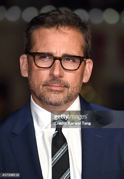 Steve Carell attends a screening of "Foxcatcher" during the 58th BFI London Film Festival at Odeon Leicester Square on October 16, 2014 in London,...