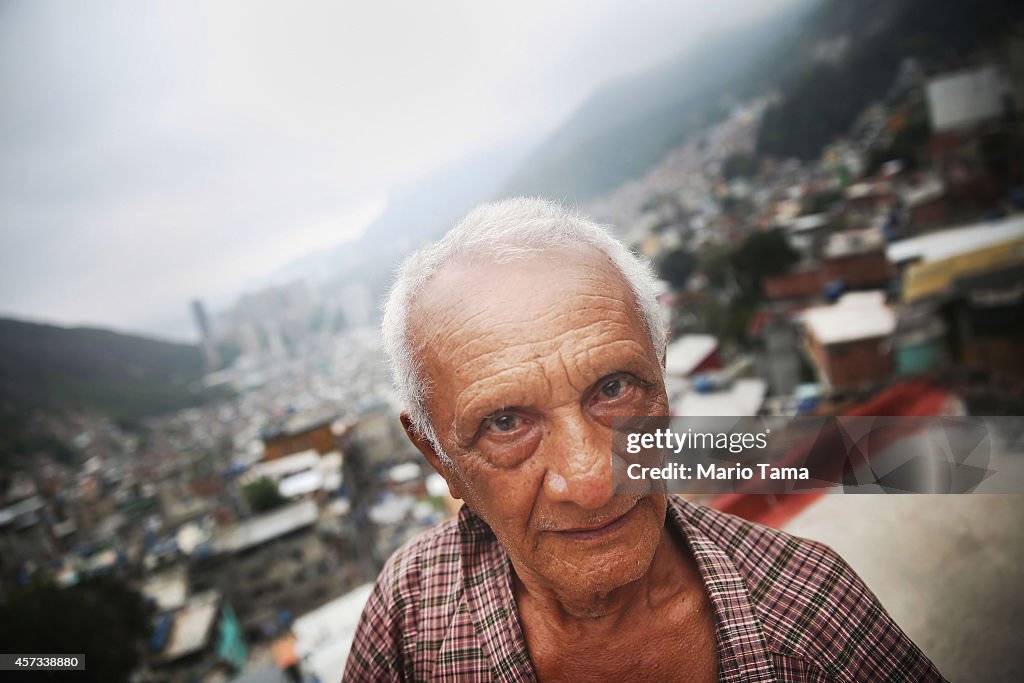 Residents Gather in Rocinha Favela Of Rio Ahead of Elections