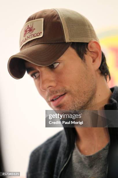 Enrique Iglesias backstage at the Hot 99.5's Jingle Ball 2013 at Verizon Center on December 16, 2013 in Washington, DC.