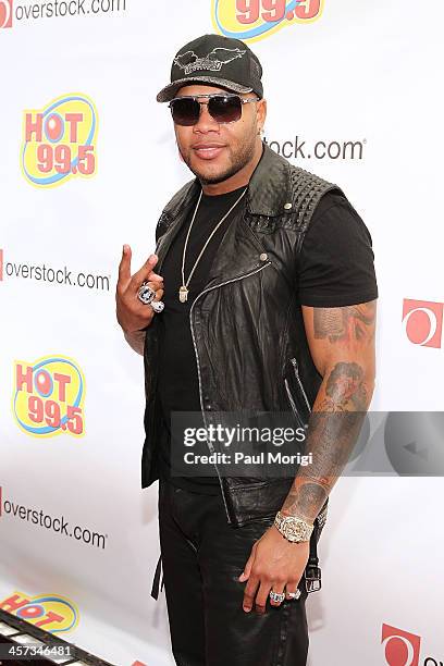 Flo Rida on the red carpet at the Hot 99.5's Jingle Ball 2013 at Verizon Center on December 16, 2013 in Washington, DC.