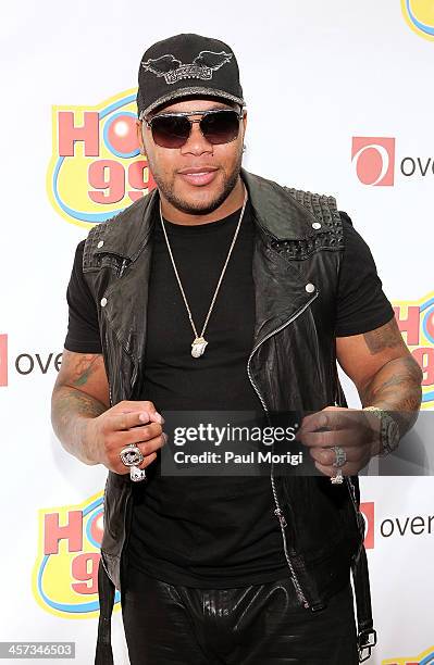 Flo Rida on the red carpet at the Hot 99.5's Jingle Ball 2013 at Verizon Center on December 16, 2013 in Washington, DC.