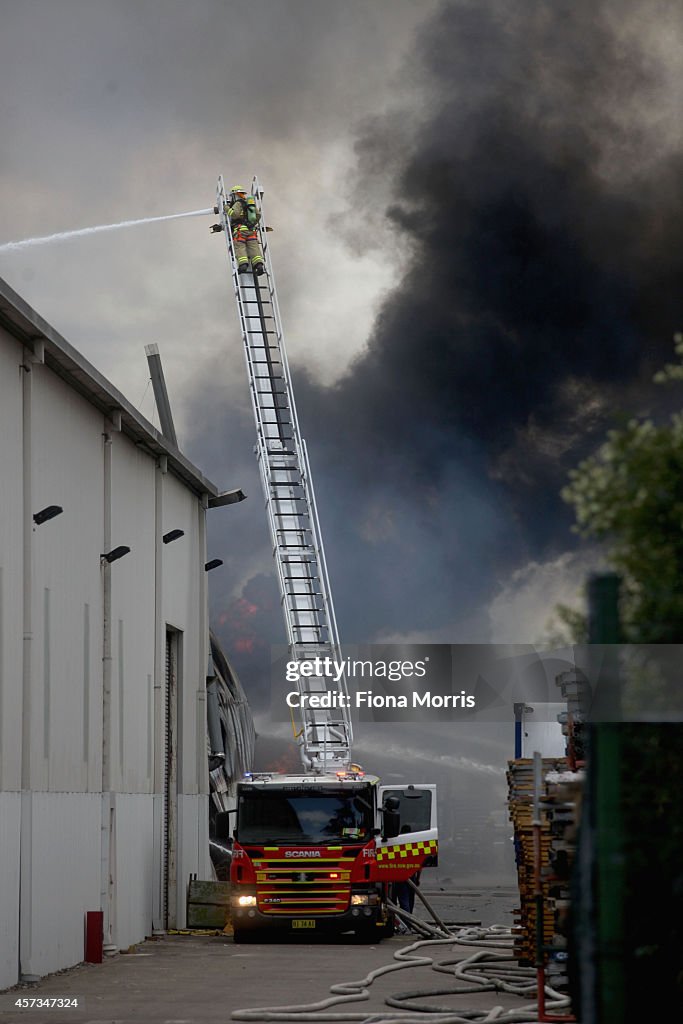 Factory Fire Breaks Out In Western Sydney