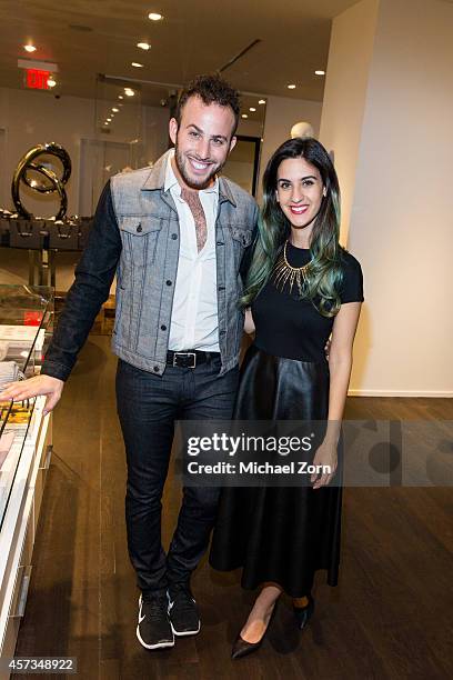 Micah Jesse and Natalie Zfat attend Natalie Zfat Hosts 148 Lafayette Event on October 16, 2014 in New York City.