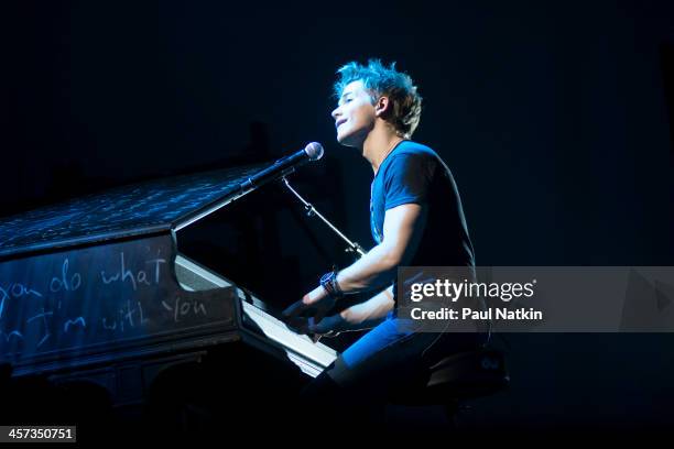 American country singer Hunter Hayes performs at the United Center, Chicago, Illinois, December 12, 2012.