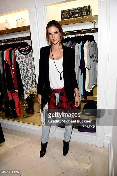 Model Alessandra Ambrosio attends the Wildfox Flagship Store Launch Party on October 16, 2014 in West Hollywood, California.